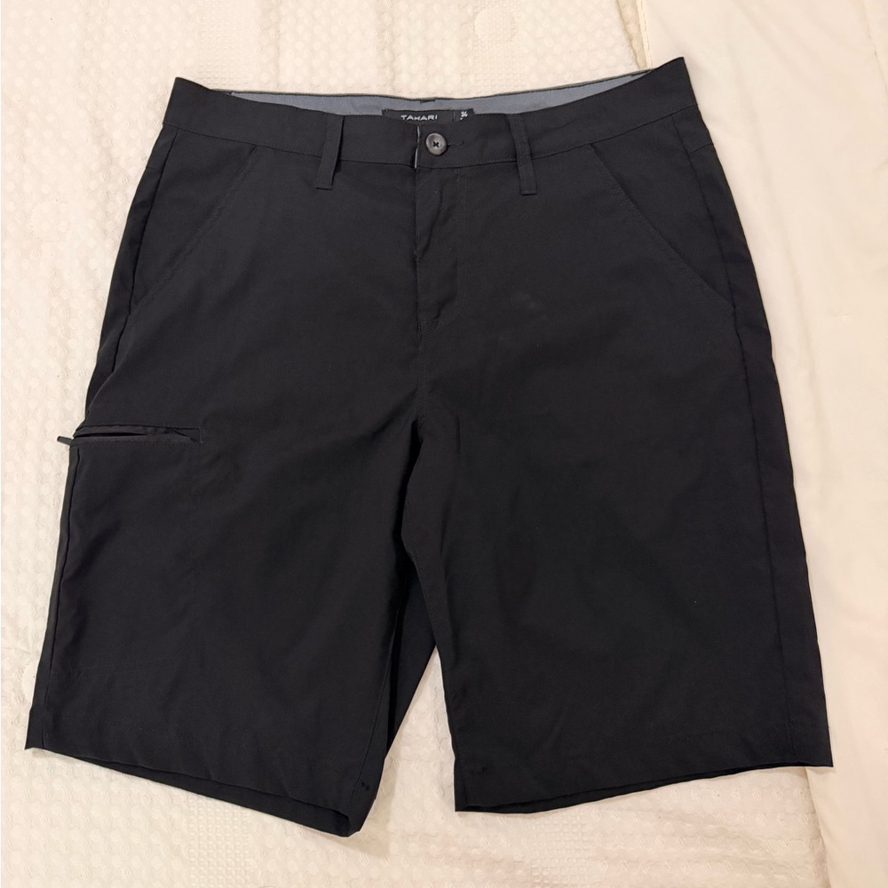 Tahari Men's Black Flat Front Shorts
